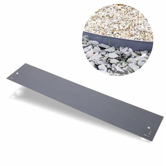 Borde De Césped Metálico 18,5 Cm X 120 Cm Gris_0