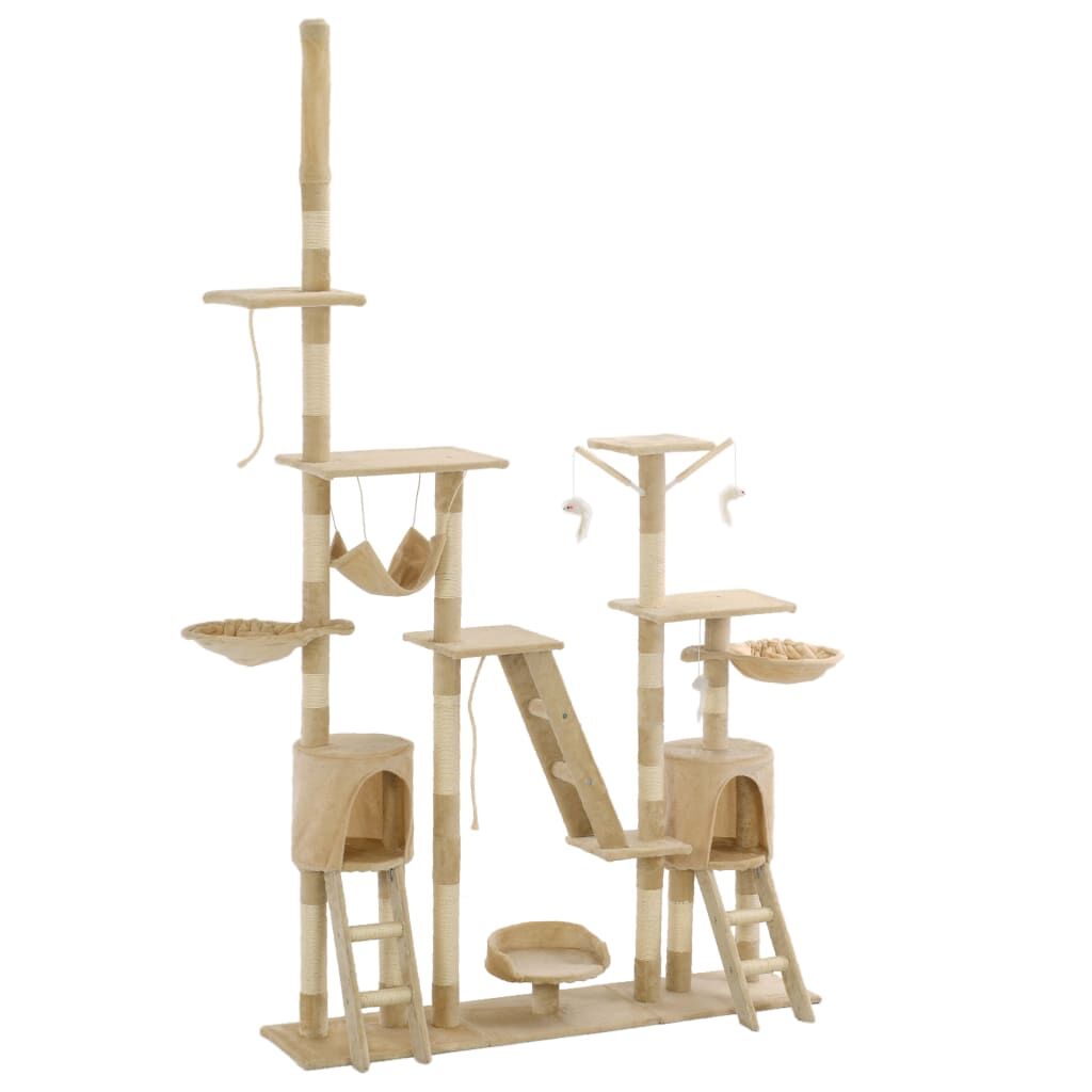 Vidaxl Rascador Para Gatos Poste Rascador De Sisal 230-250 Cm Beige_0