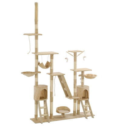 Vidaxl Rascador Para Gatos Poste Rascador De Sisal 230-250 Cm Beige_0