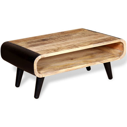Mesa De Centro De Madera De Mango Rugosa 90x55x39 Cm_1