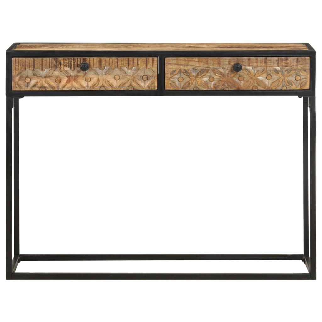 Mesa Consola De Madera Maciza De Mango 100x35x75 Cm_1