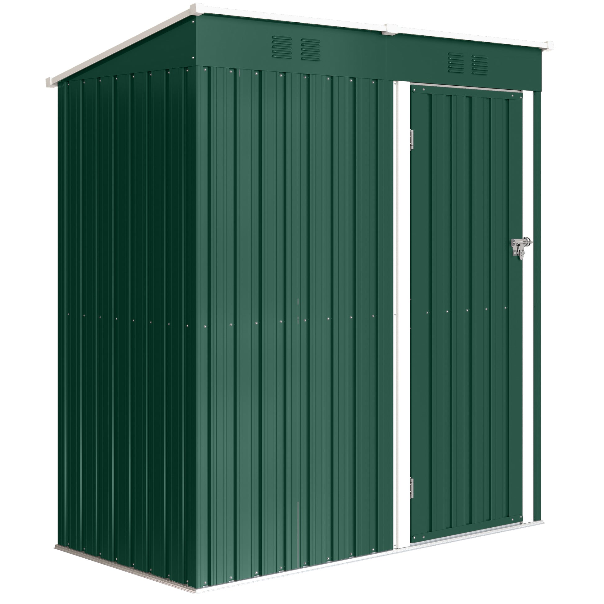 Outsunny Caseta De Jardín Exterior 1,37 M² Con Puerta Con Pestillo Y Ventilación_0