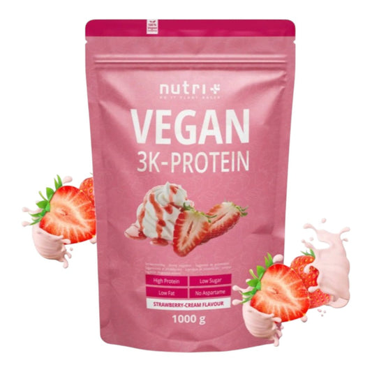 Vegan 3k Protein Powder 1 Kg Strawberry-cream_0