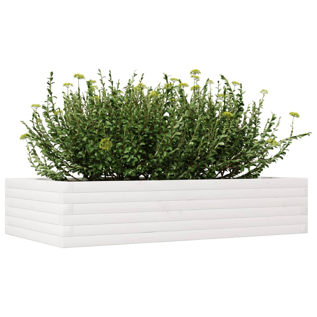 Jardinera De Madera Maciza De Pino Blanco 110x60x23 Cm_3