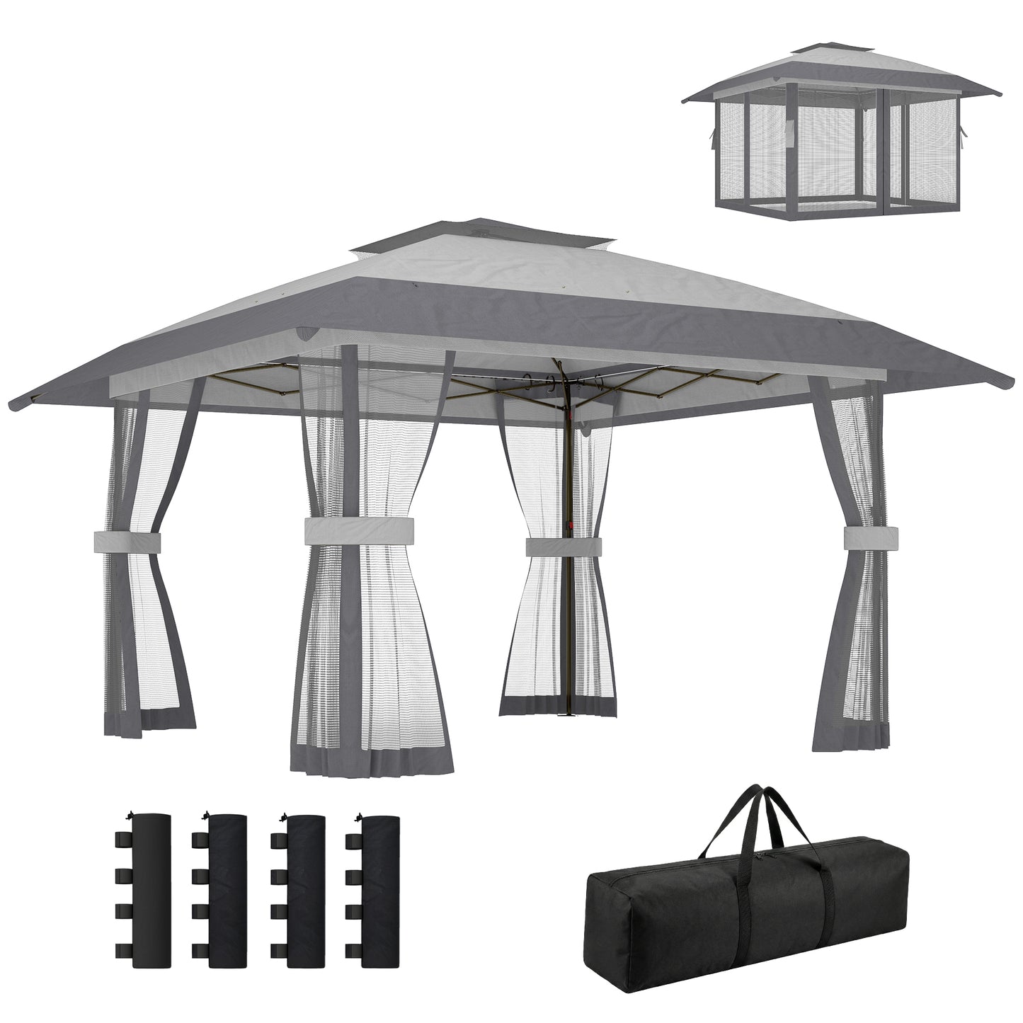 Outsunny Carpa Plegable 4x4 M_0