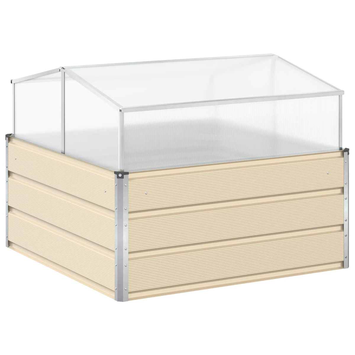 Jardinera Marfil 100 X 100 X 77 Cm Acero Galvanizado_0