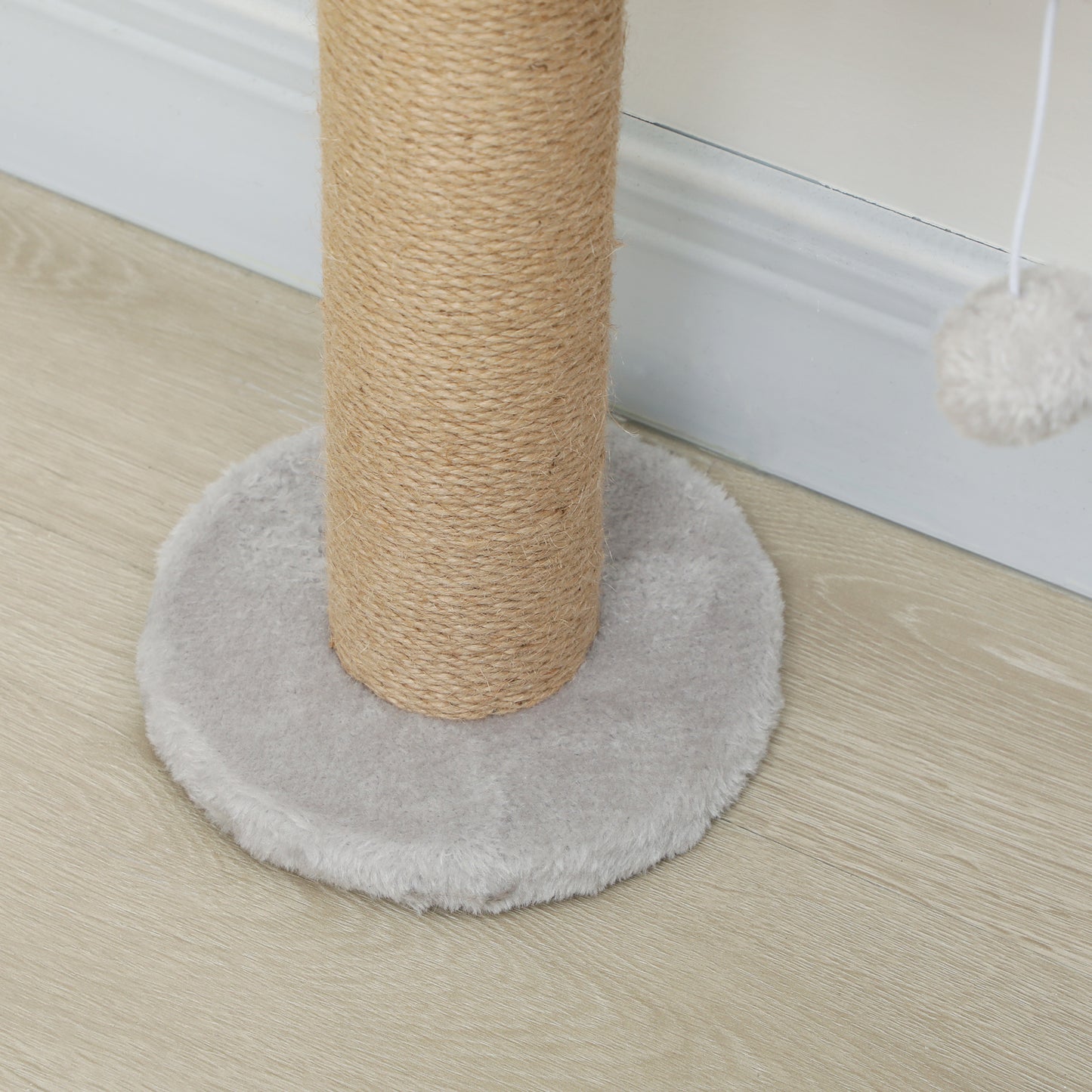 Pawhut Árbol Para Gatos De Pared De 5 Niveles 48x21x180 Cm Gris Claro_4