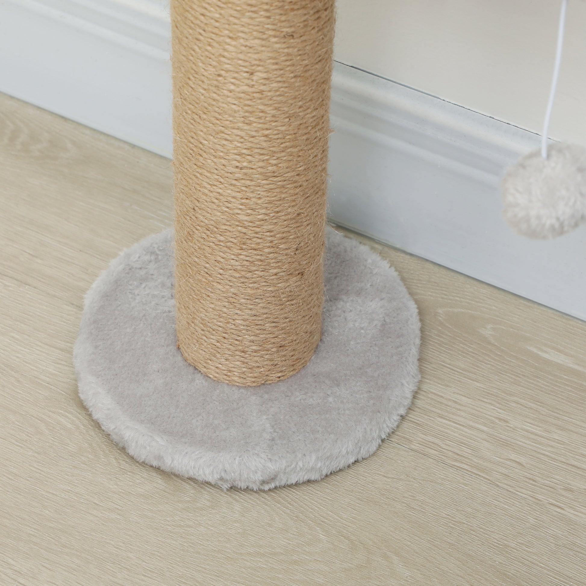 Pawhut Árbol Para Gatos De Pared De 5 Niveles 48x21x180 Cm Gris Claro_4
