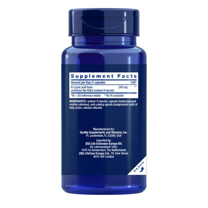 Super R-Lipoic Acid 240 mg, Life Extension 60 cápsulas
