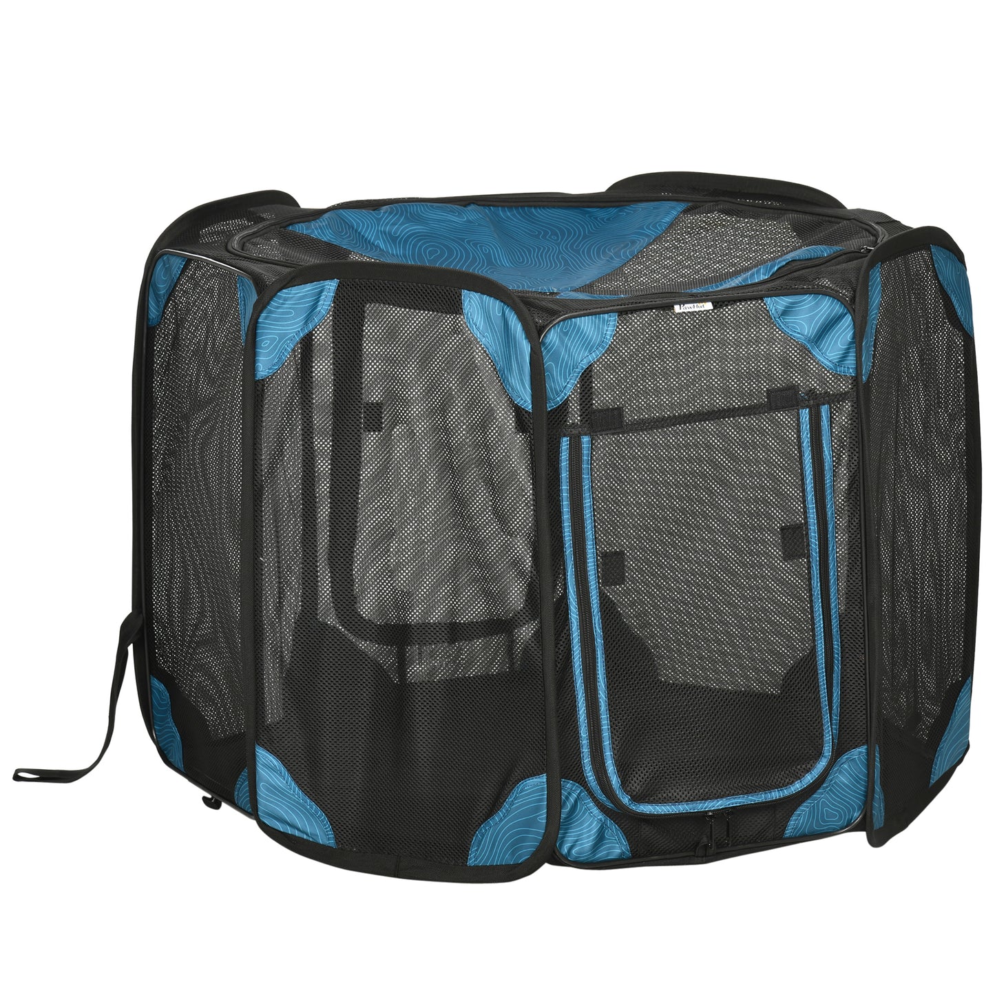 Pawhut Parque Plegable Para Perros 8 Paneles Con Bolsa De Transporte Ø91x58 Cm_0