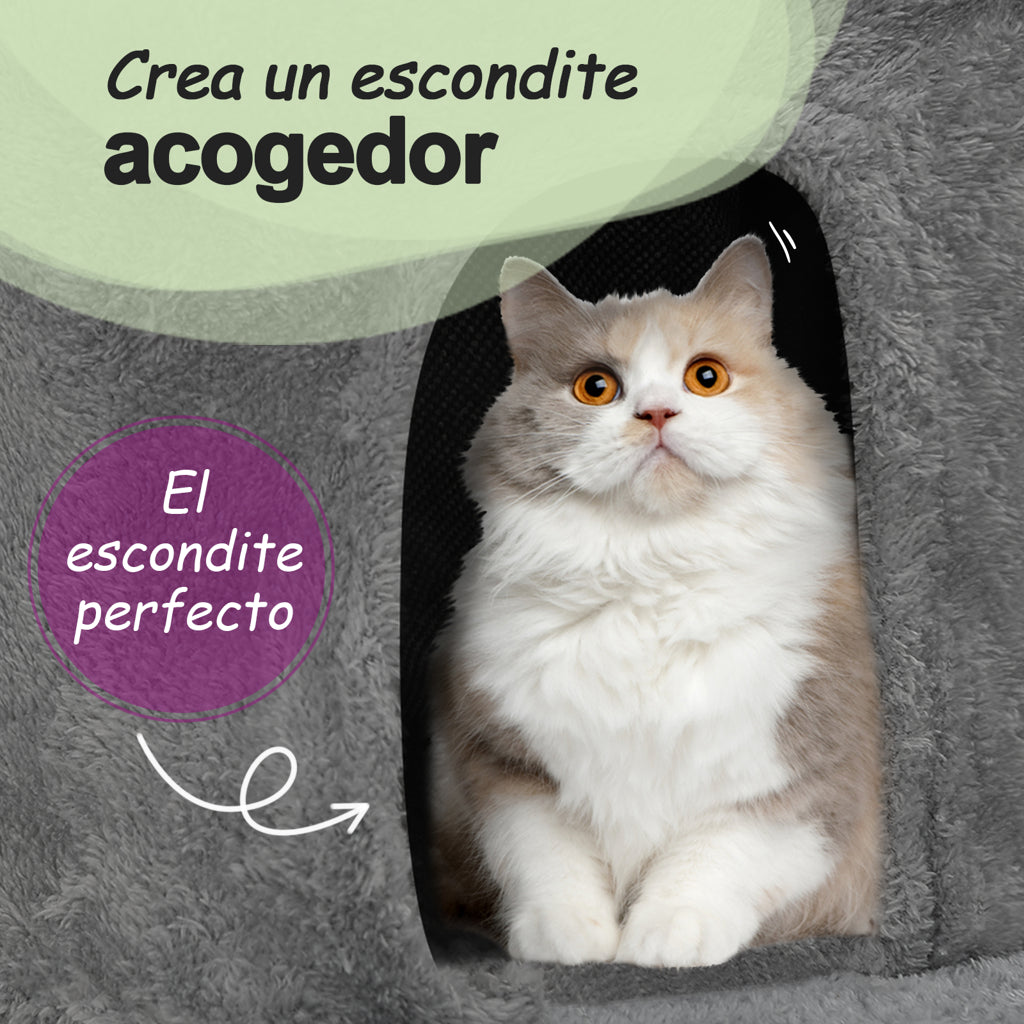 Vidaxl Rascador Para Gatos Con Postes De Sisal Gris Claro 118,5 Cm_4