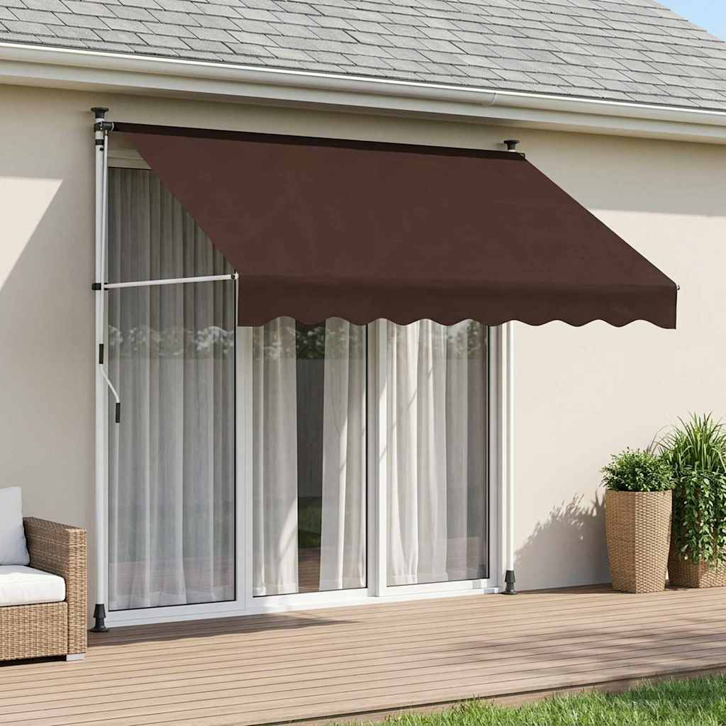 Toldo Retráctil Manual Marrón 250 Cm_1