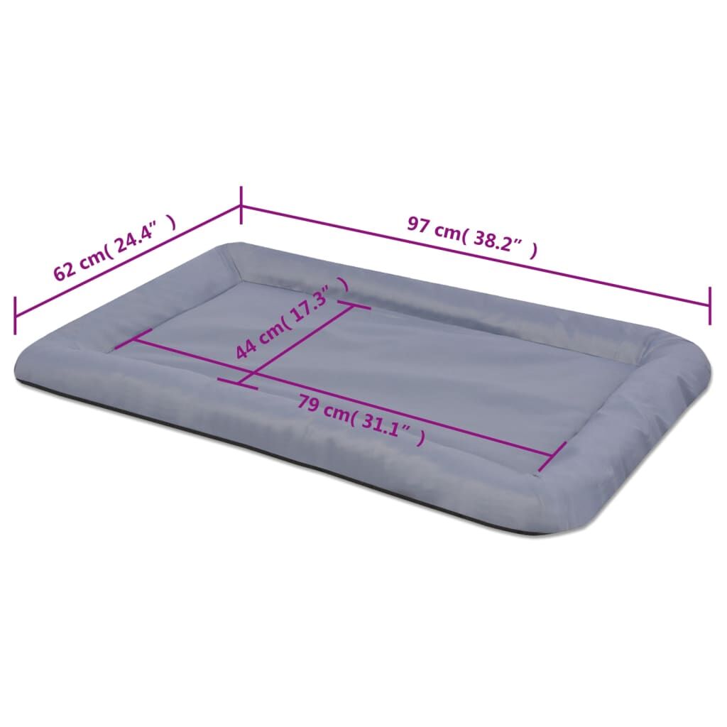 Vidaxl Colchón Para Perro Tamaño Xxl Gris_2