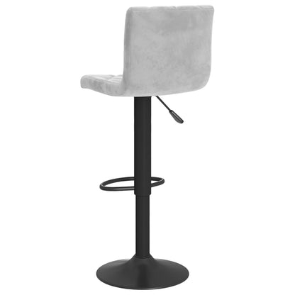 Vidaxl Taburetes De Cocina 2 Unidades Terciopelo Gris Claro_5