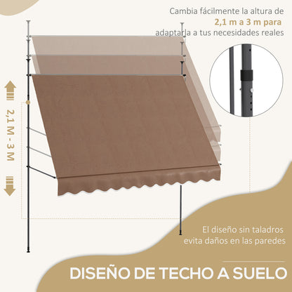 Outsunny Toldo Manual Retráctil 3x1_3