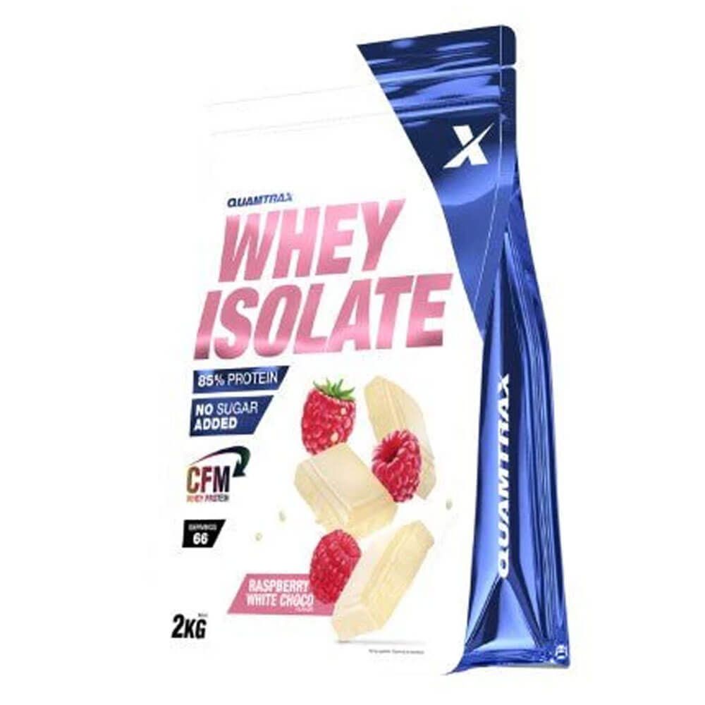 100% Whey Isolate - 2kg - Chocolate Blanco Y Frambuesa - Proteína De Aislado De Suero Isolate - Quamtrax_0