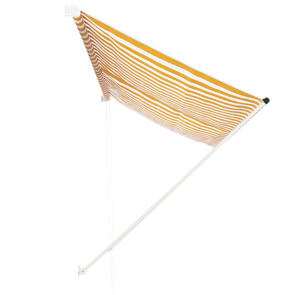 Toldo Retráctil 300x150 Cm Amarillo Y Blanco_2