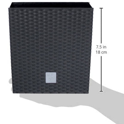 Maceta Rato 4 Litros Con Cubilete Para Plantar En Color Antracita 17 X 17 X 17 Cm._1
