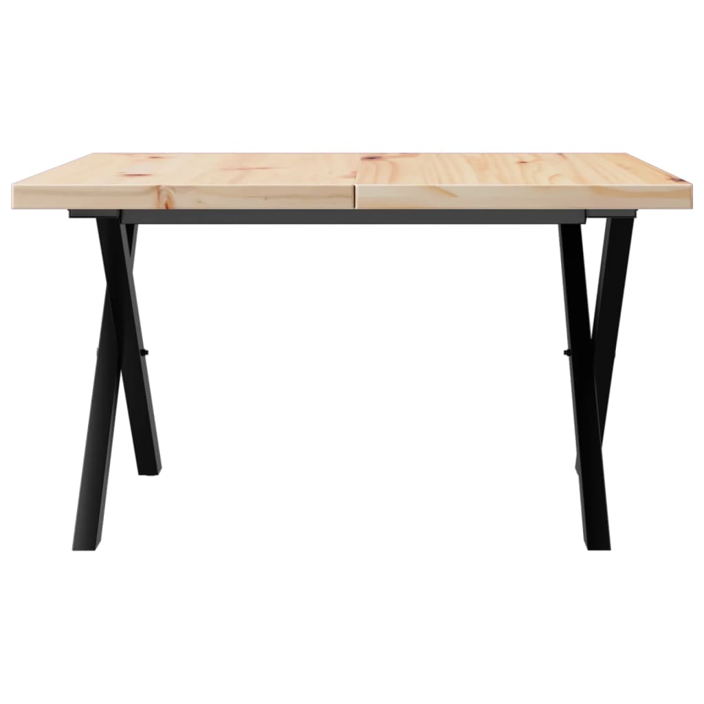 Mesa De Centro Marco X Madera Maciza Pino Y Acero 60x60x40,5 Cm_2