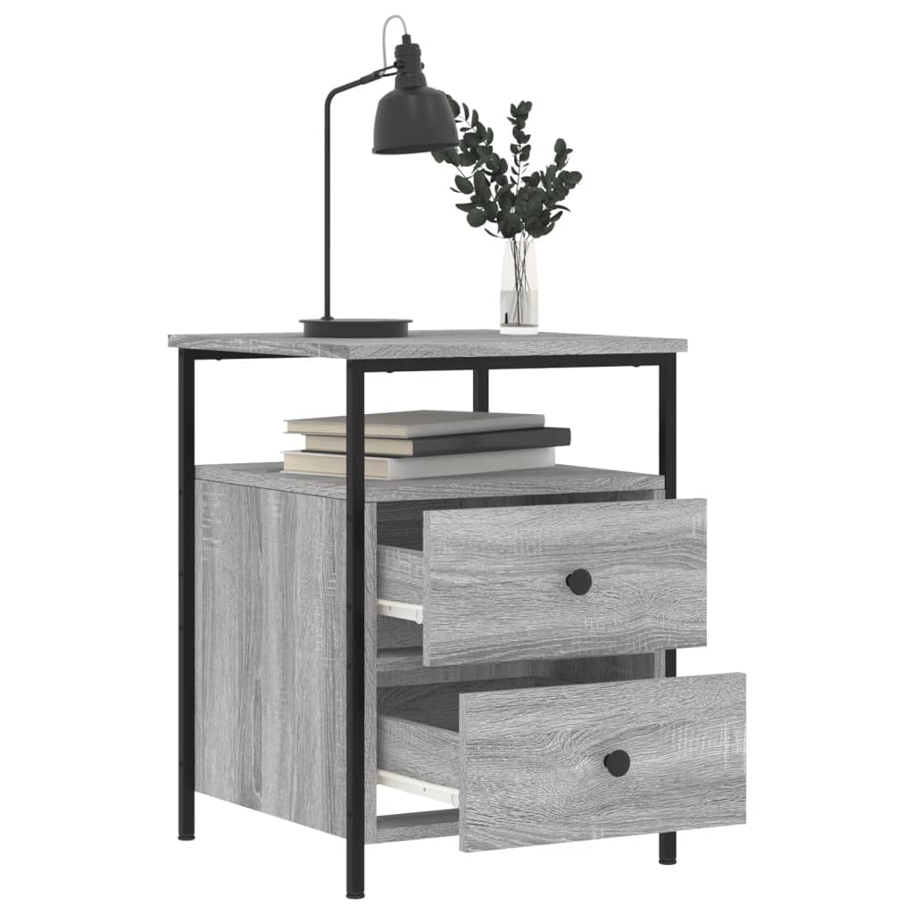 Mesitas Noche 2 Uds Madera Ingeniería Gris Sonoma 44x45x60 Cm_2