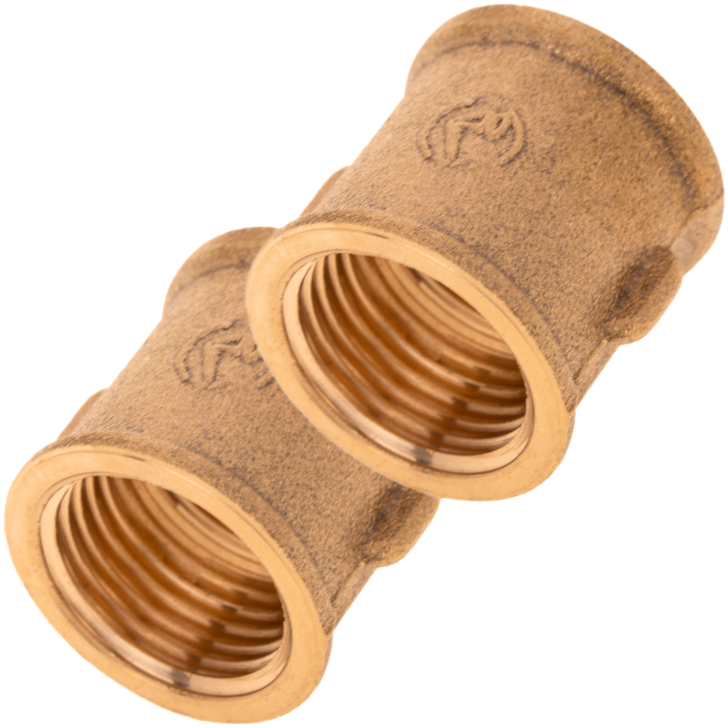Pack De 2 Unidades Manguito Hembra De Latón Zincado De 1/2“ Para Instalaciones De Agua_0