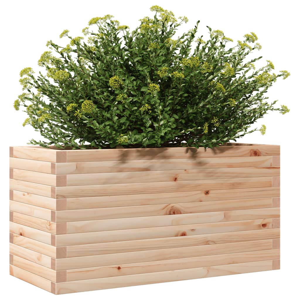 Jardinera De Madera Maciza De Pino 90x40x45,5 Cm_3