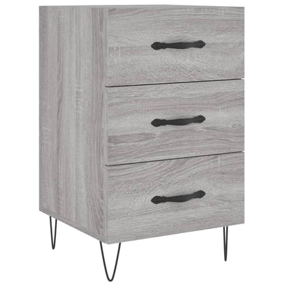 Mesita De Noche Madera De Ingeniería Gris Sonoma 40x40x66 Cm_0