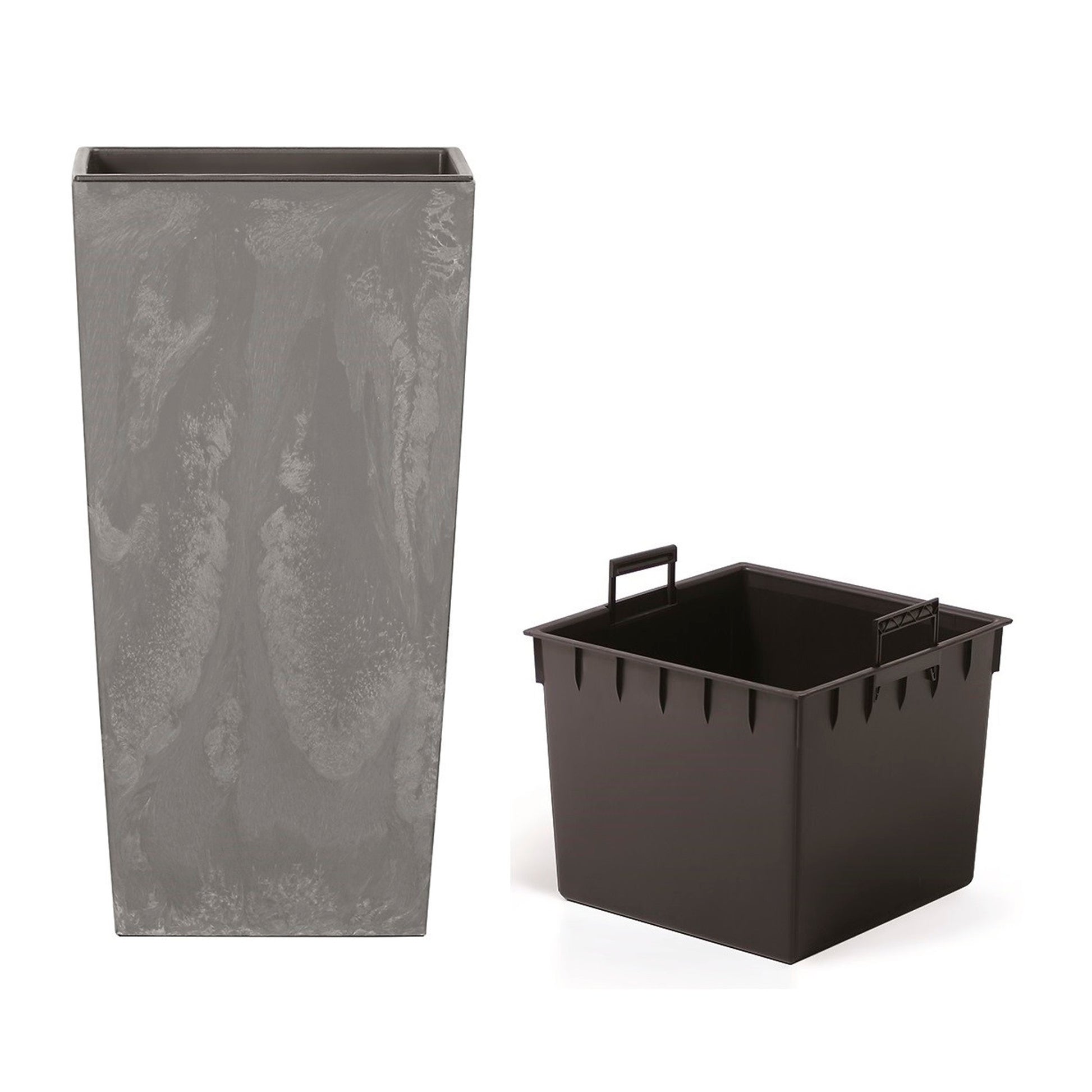 Maceta Urbi Square Beton Effect 2l., Dimensiones (mm) 126x126x200, Color Marengo_3