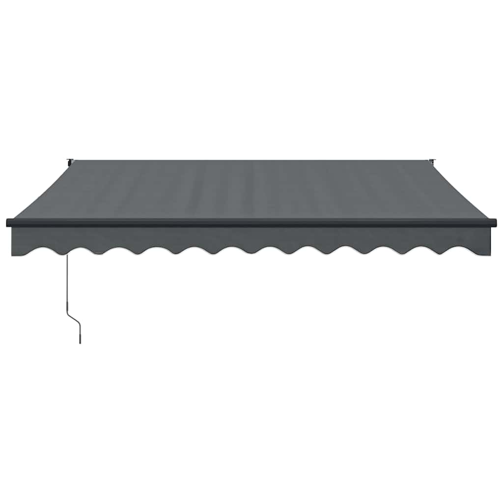 Toldo Retráctil Aluminio Y Tela Gris Antracita 3,5x2,5 M_2