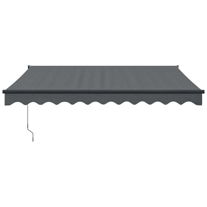 Toldo Retráctil Aluminio Y Tela Gris Antracita 3,5x2,5 M_2
