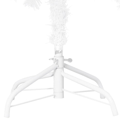 Vidaxl Árbol De Navidad Preiluminado Con Luces Y Bolas Blanco 120 Cm_3