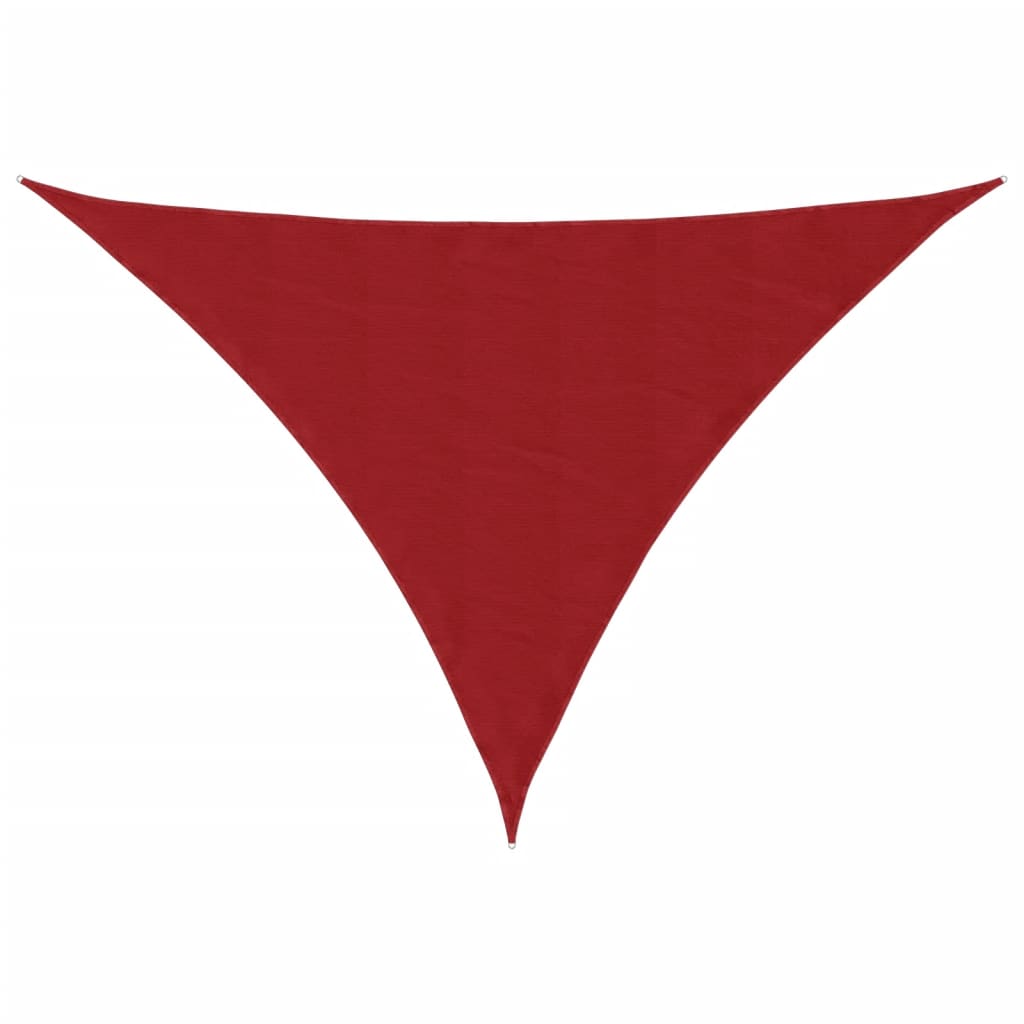 Toldo De Vela Triangular Tela Oxford Rojo 5x6x6 M_0