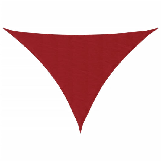 Toldo De Vela Triangular De Tela Oxford Rojo 3x4x4 M_0