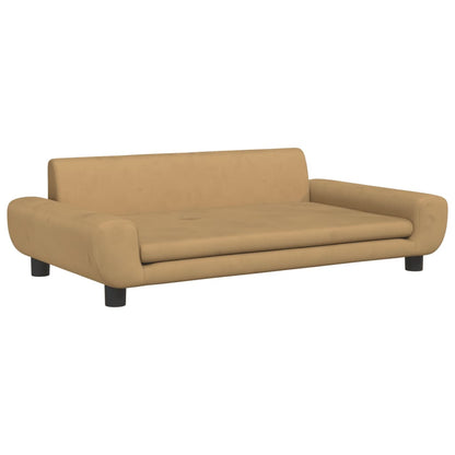 Cama Para Perros De Terciopelo Marrón 100x54x33 Cm / Vetonek_4