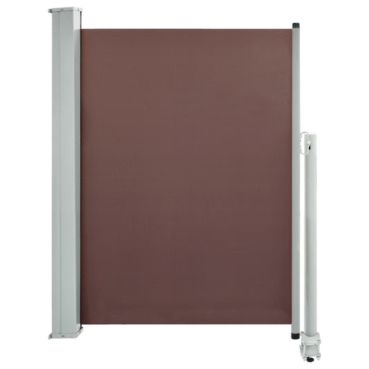 Vidaxl Toldo Lateral Retráctil De Jardín Marrón 100x300 Cm_0