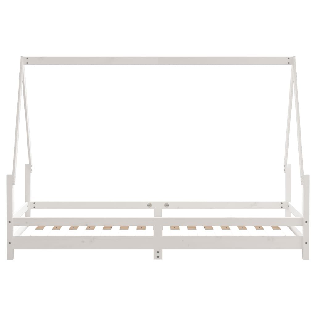 Vidaxl Estructura De Cama Para Niños Madera De Pino Blanco 80x200 Cm_4