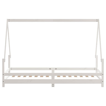 Vidaxl Estructura De Cama Para Niños Madera De Pino Blanco 80x200 Cm_4