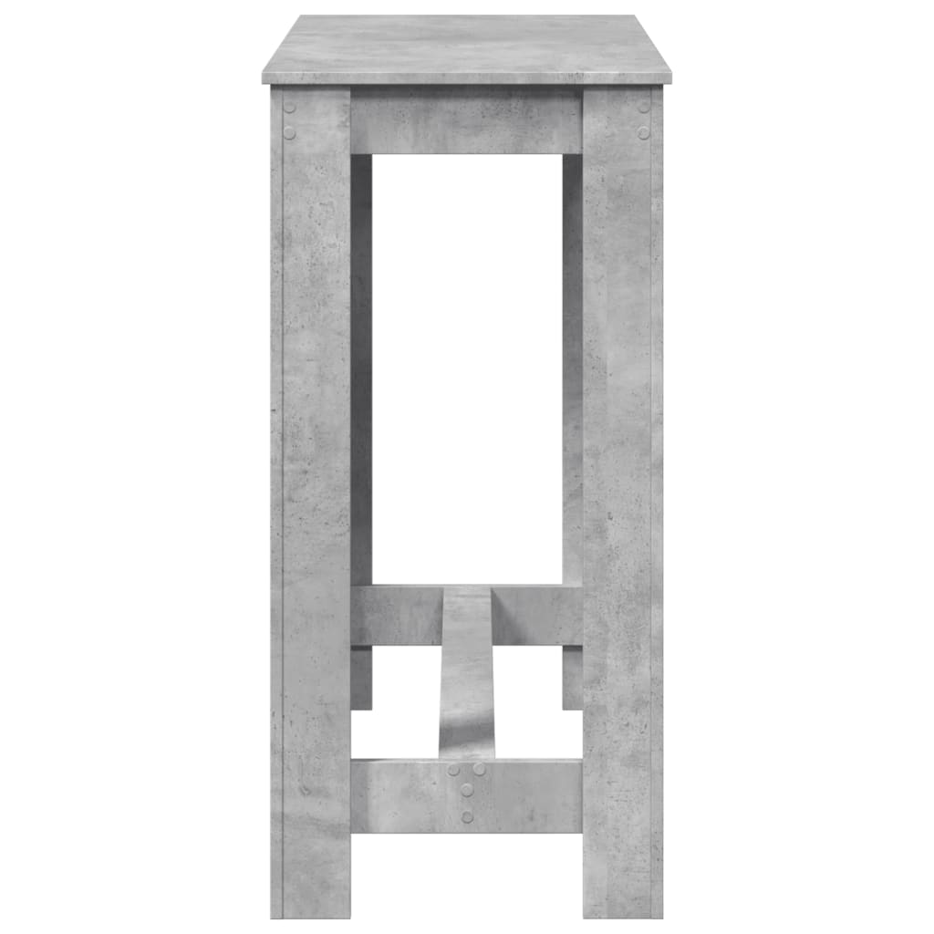 Mesa Alta De Bar Madera Ingeniería Gris Hormigón 102x50x103,5cm_3