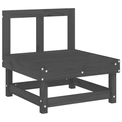 Vidaxl Juego De Muebles De Jardín 7 Piezas Madera Maciza De Pino Gris_3