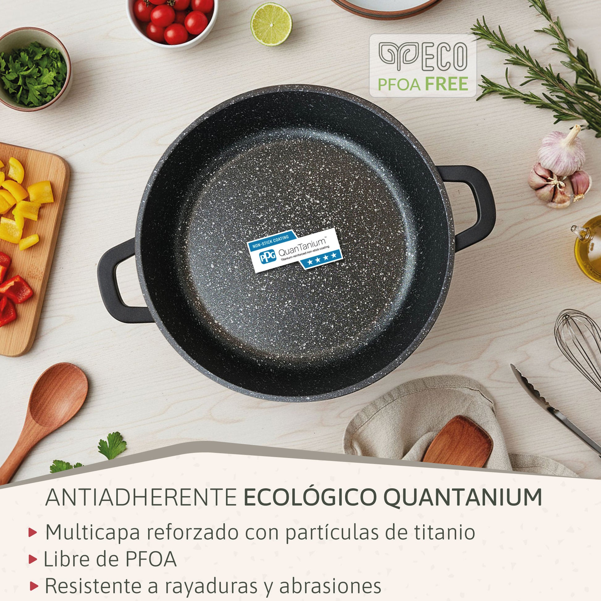 Briebe Batería Cocina Inducción Antiadherente Titanio, 8 Piezas Aluminio Fundido 4 Ollas Sin Pfoa Tapa, Blackt4b, Negro_4
