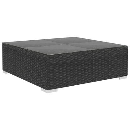 Vidaxl Set De Muebles De Jardín Y Cojines 7 Pzas Ratán Sintético Negro_3