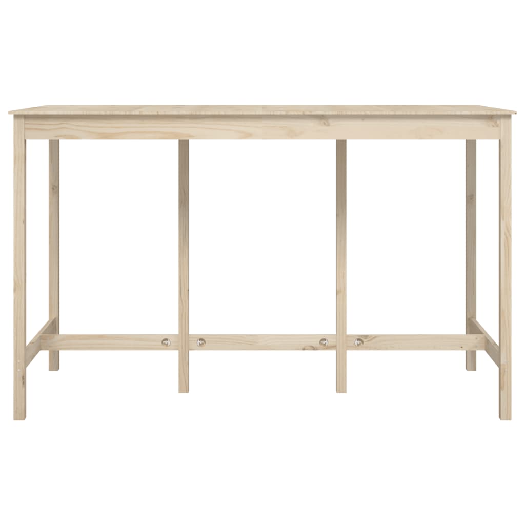 Mesa Alta De Bar De Madera Maciza De Pino 180x80x110 Cm_1