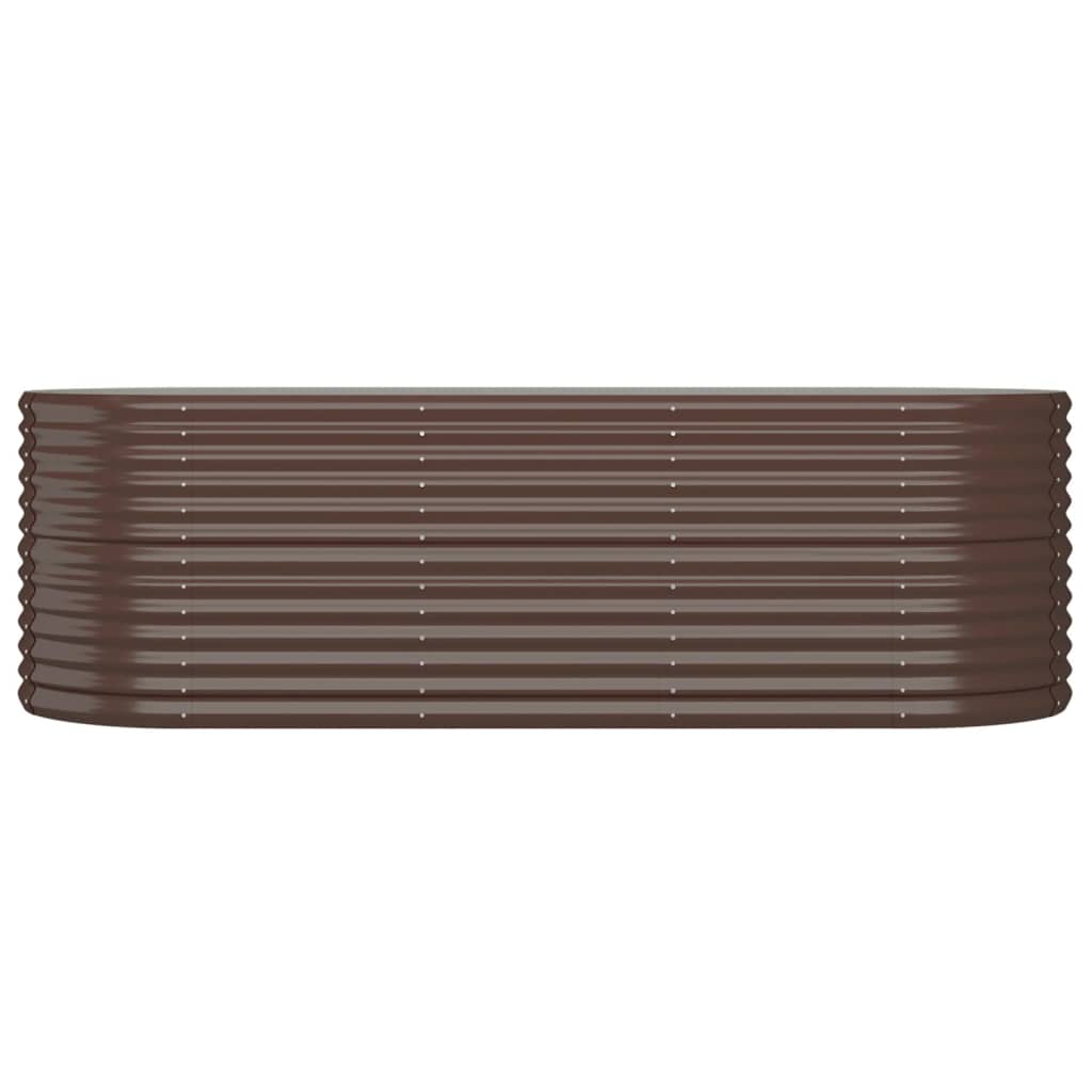 Jardinera Arriate Acero Galvanizado Marrón 224x80x68 Cm_2