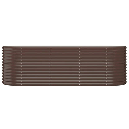 Jardinera Arriate Acero Galvanizado Marrón 224x80x68 Cm_2