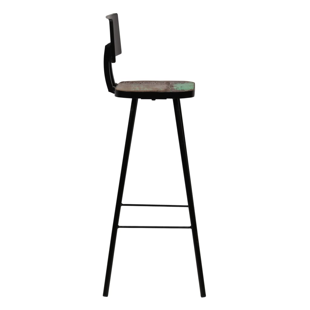 Taburetes De Cocina 4 Unidades Madera Maciza Reciclada_1