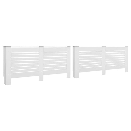 Vidaxl Cubiertas Para Radiador 2 Unidades Mdf Blanco 172x19x81,5 Cm_0