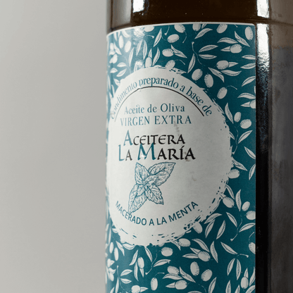 Aceite De Oliva Virgen Extra Macerado A La Menta 50 Cl Cristal