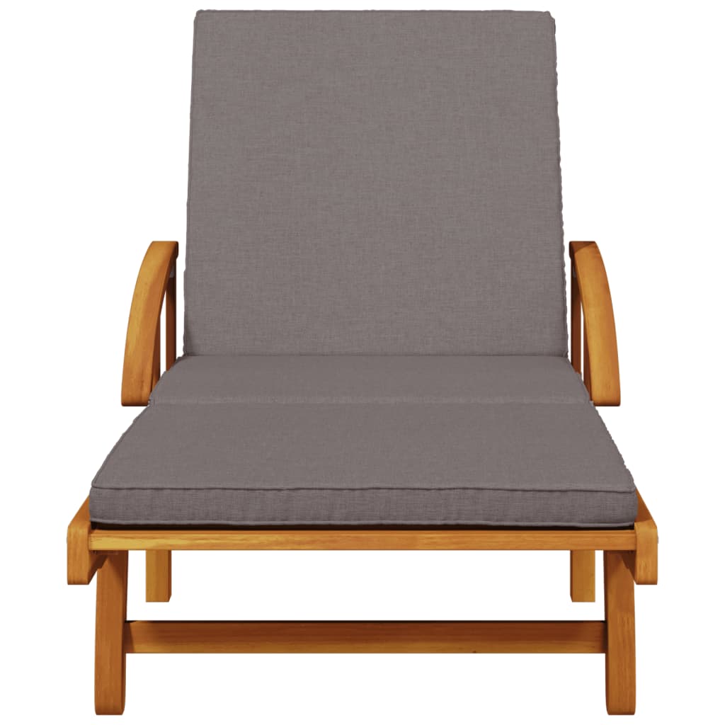 Tumbonas Con Cojines 2 Uds Madera Maciza De Acacia 200x68x83 Cm / Vetonek_1