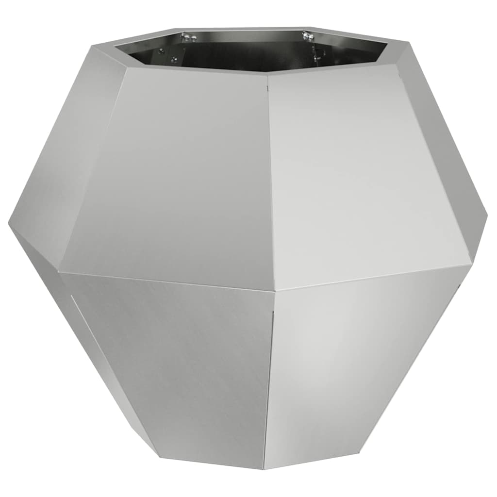 Jardinera Plateado 50 X 50 X 40 Cm Acero Galvanizado_0