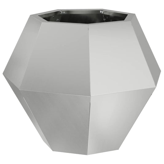 Jardinera Plateado 50 X 50 X 40 Cm Acero Galvanizado_0